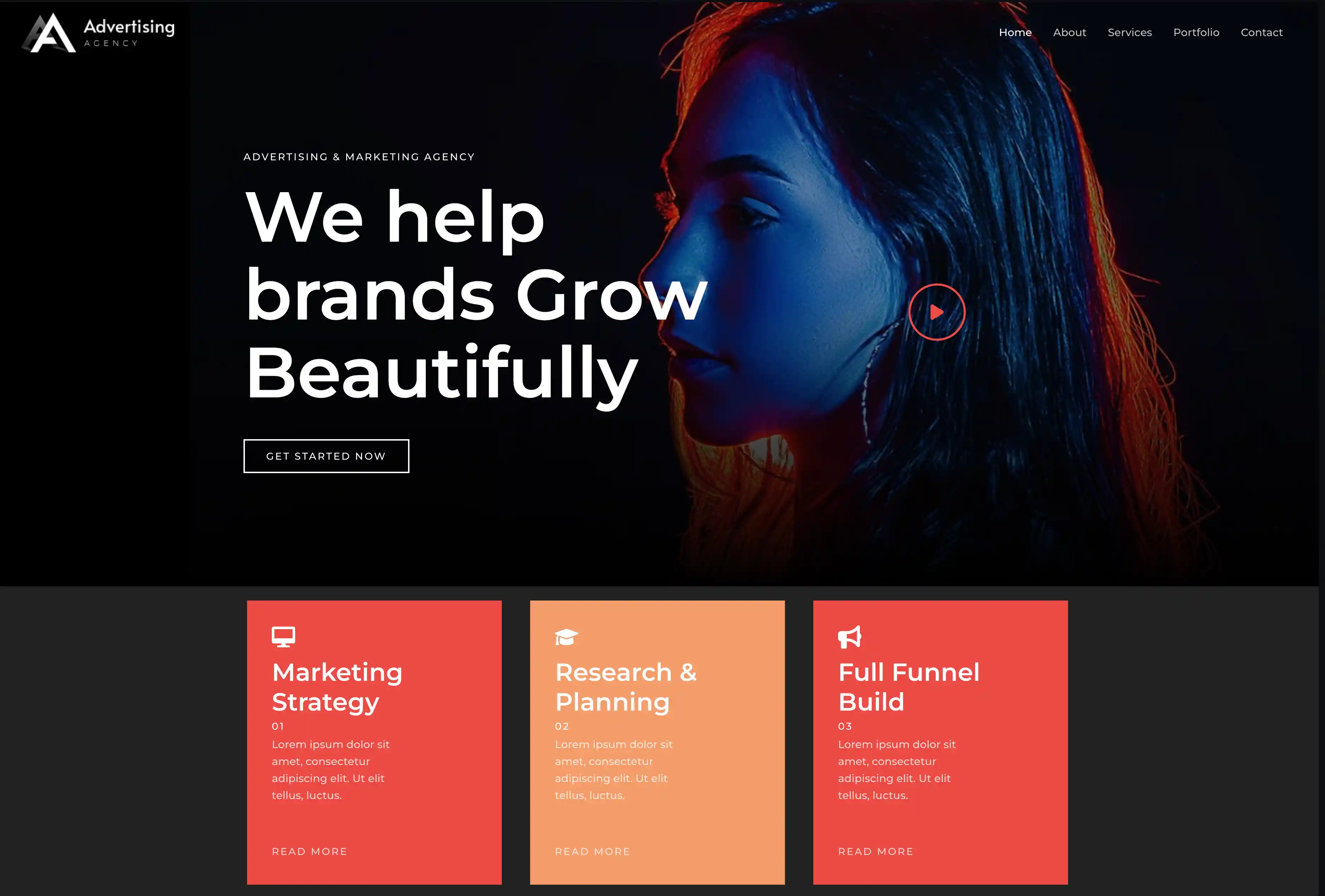 Preview of Advertising Agency Website