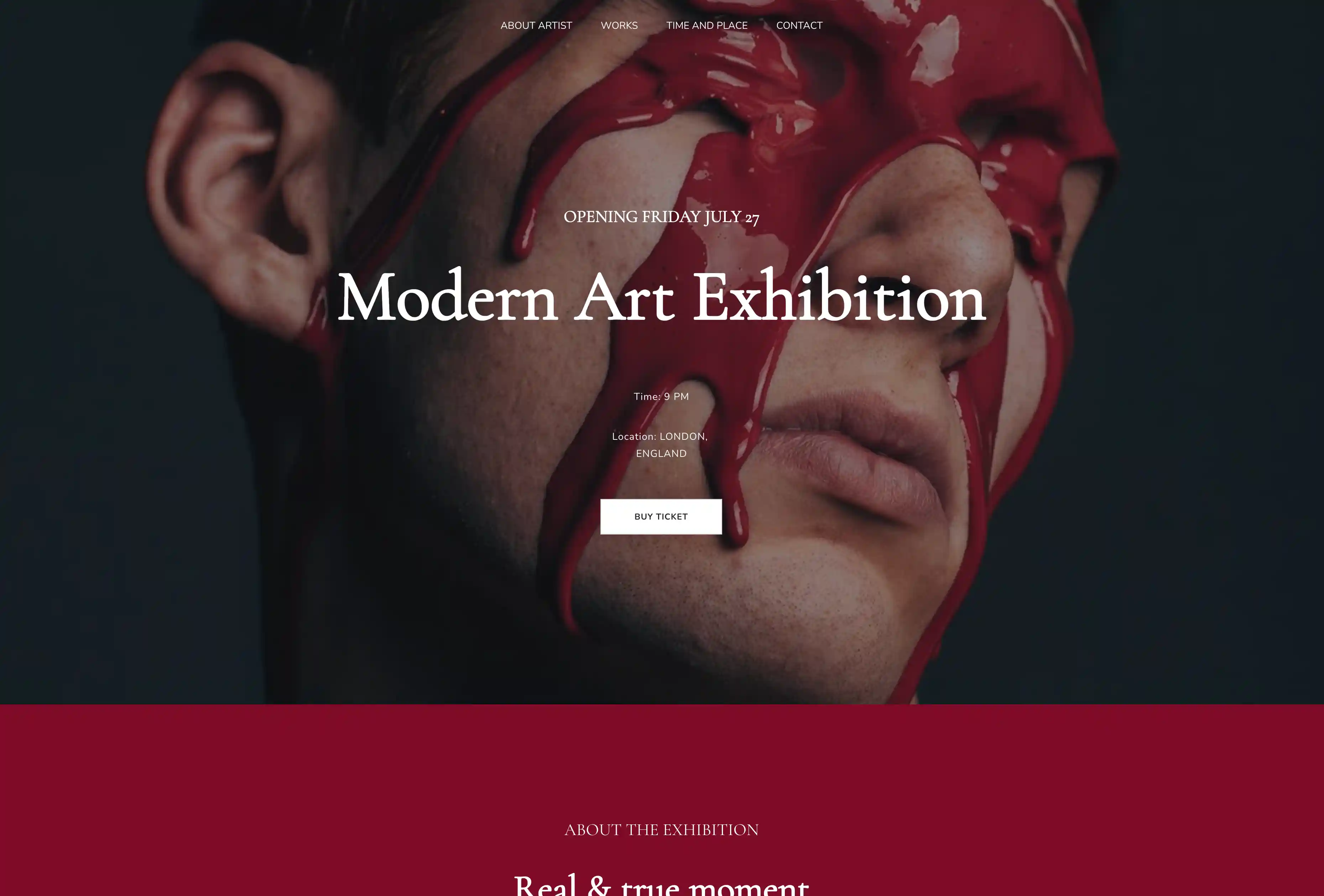 Preview of Art Gallery Website