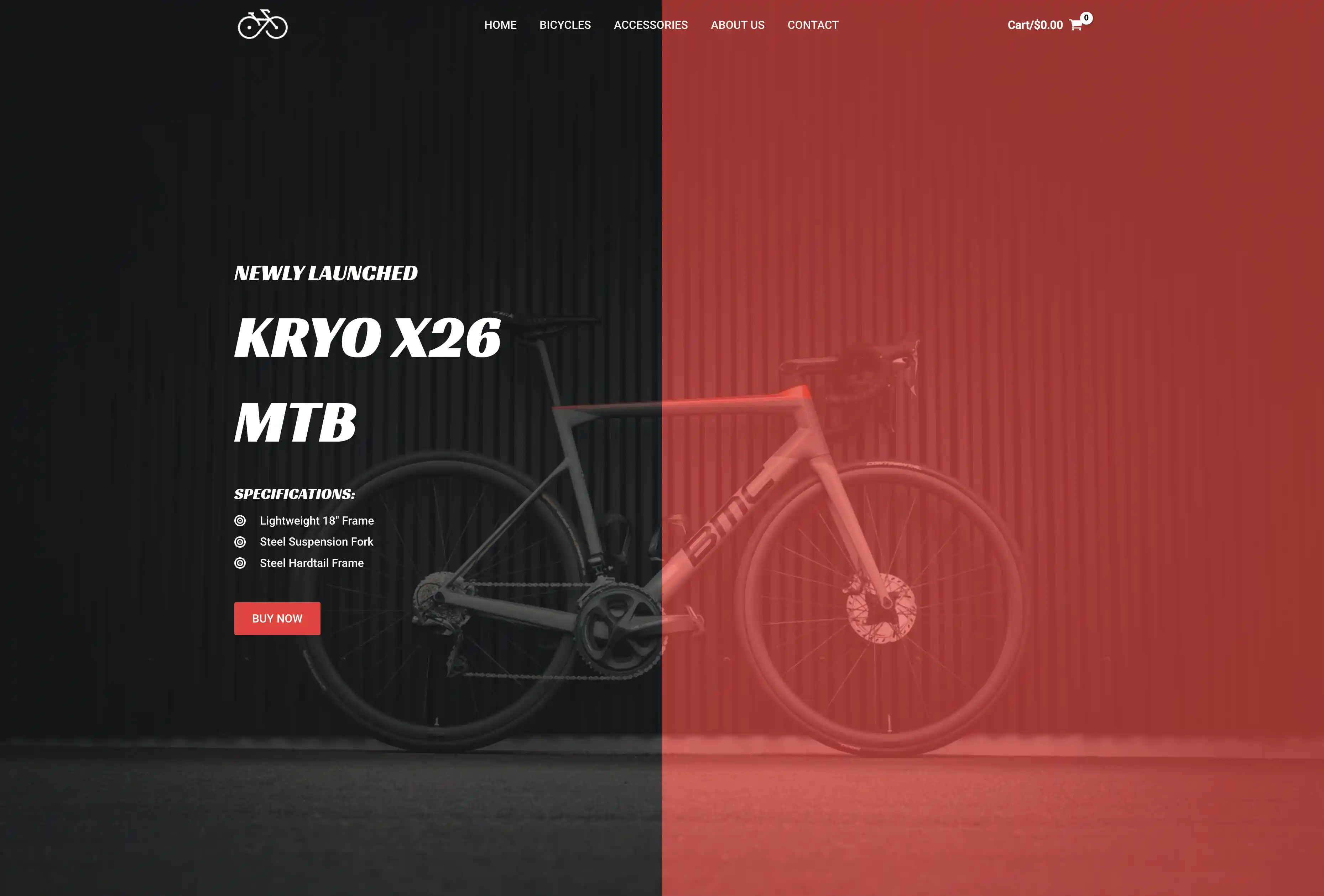 Preview of Bike Shop Website