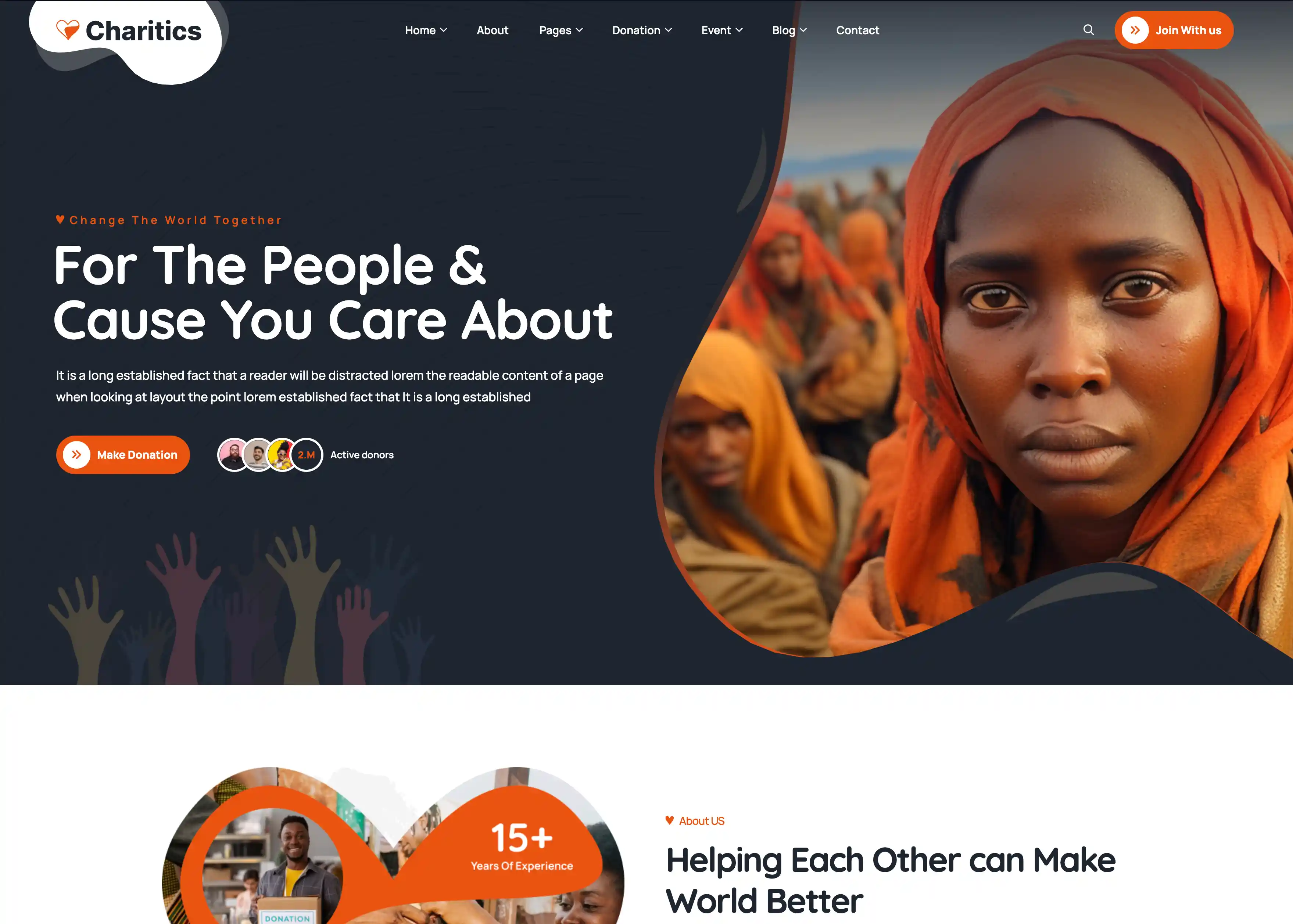 Preview of Charities Platform
