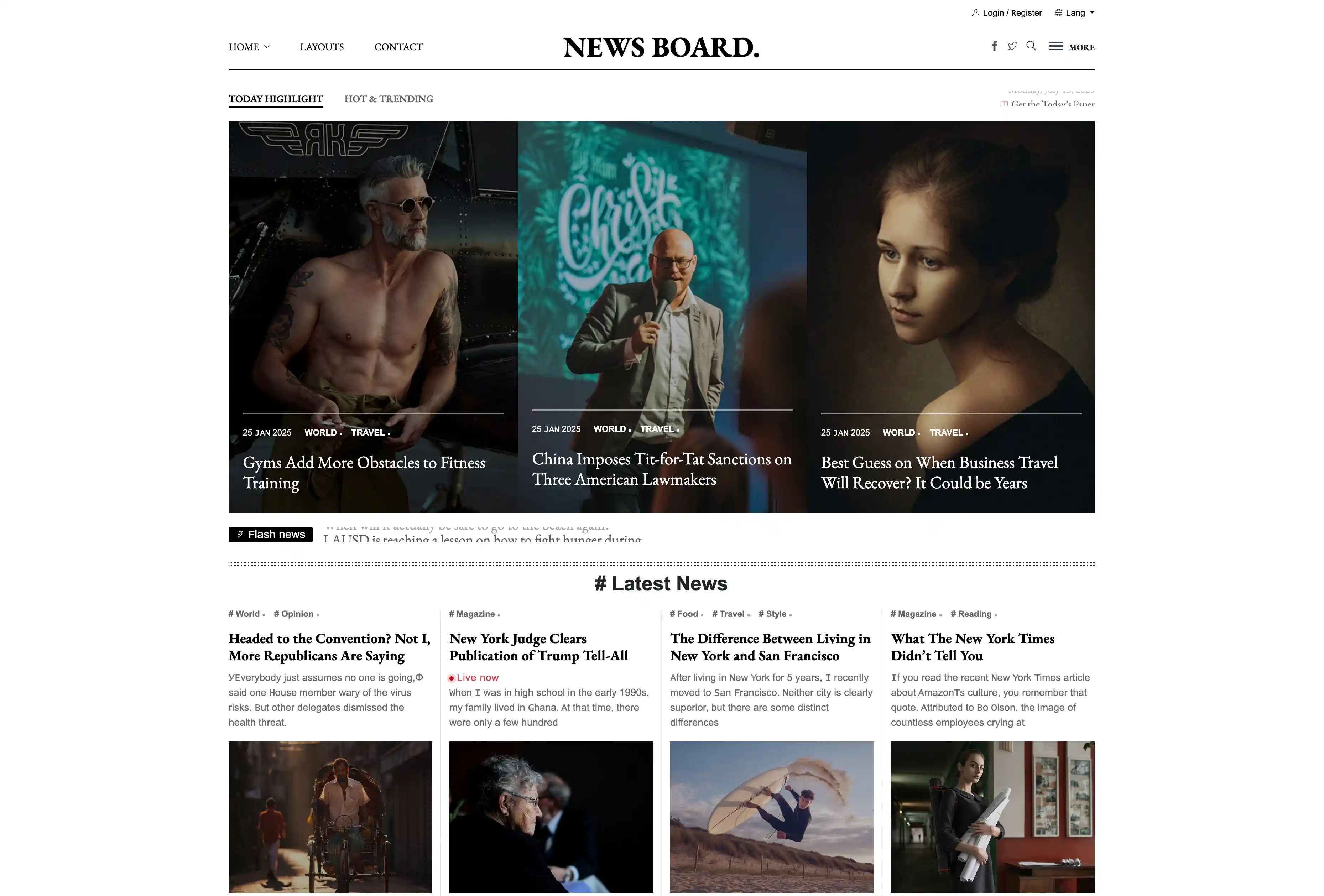 Preview of News Boards Blog
