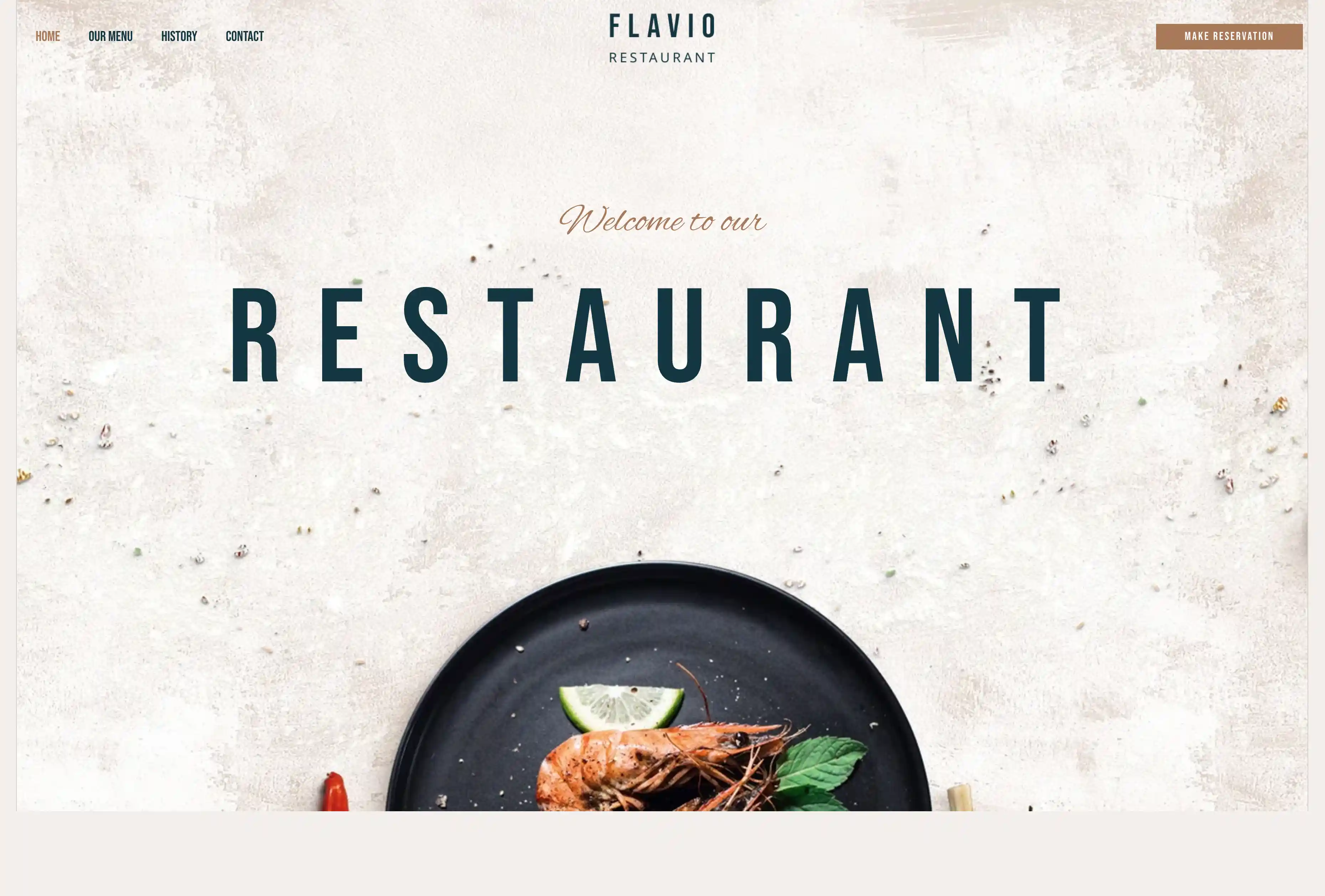 Preview of Restaurant Website